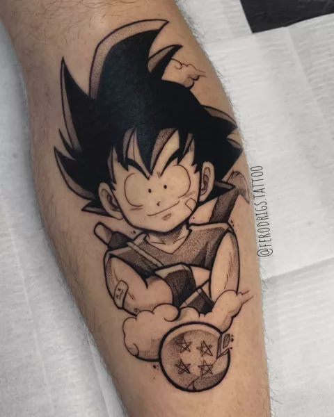 Cutesy Goku Tattoo