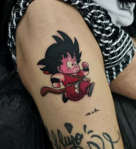 Goku Tattoo on Hand
