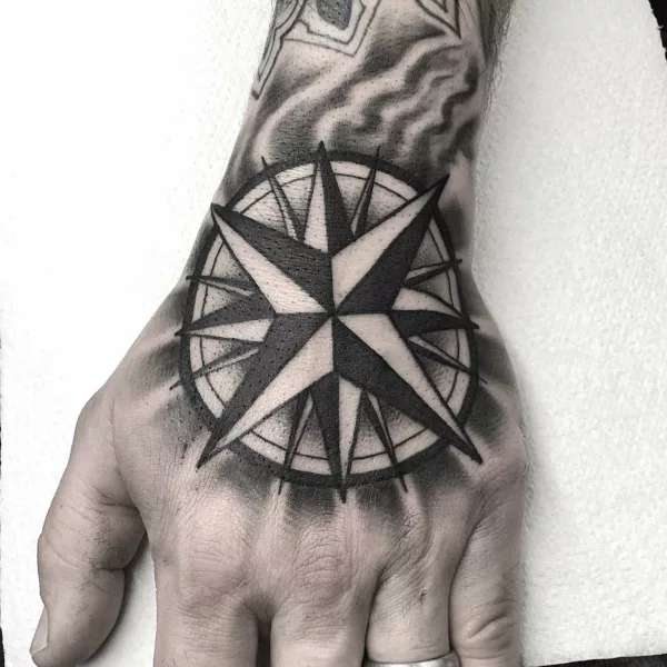 Wrist Nautical Star Tattoo Designs