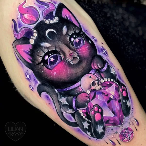 Cat Baphomet Tattoo Design