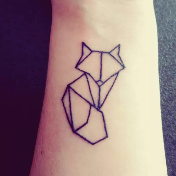 Origami Fox Tattoo Ideas