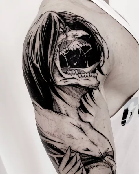 Scary Attack on Titan Tattoo Ideas