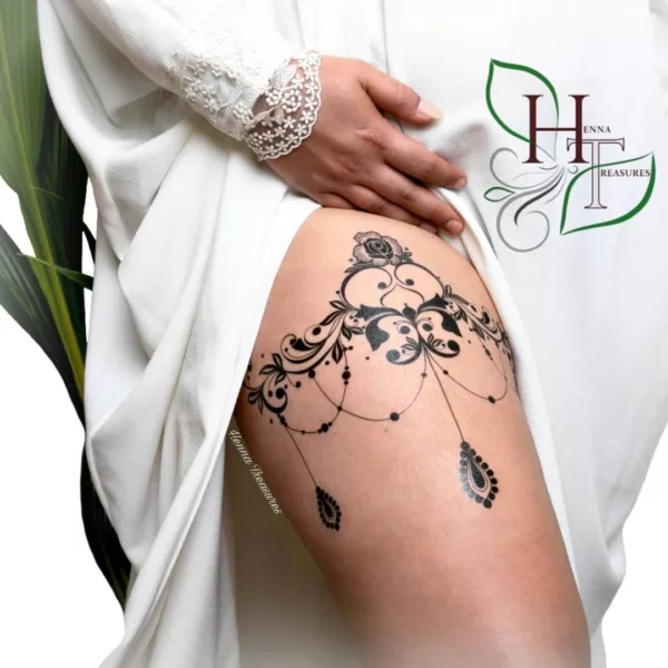 Thigh Ephemeral Tattoo Designs