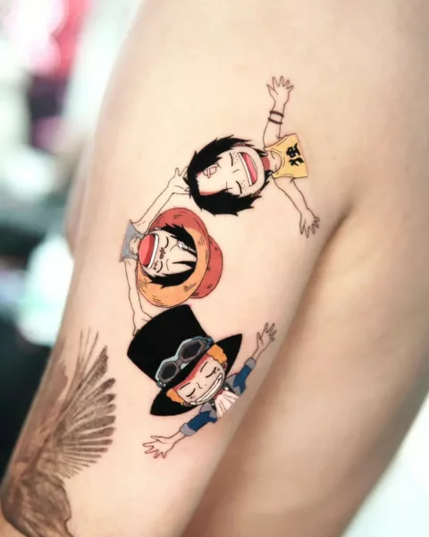 Group Luffy Tattoo Ideas