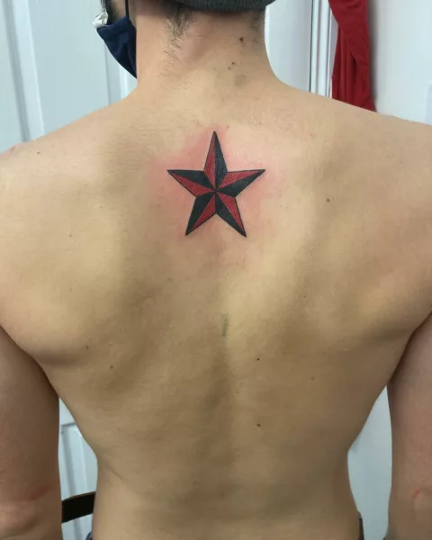 Back Nautical Star Tattoo Designs