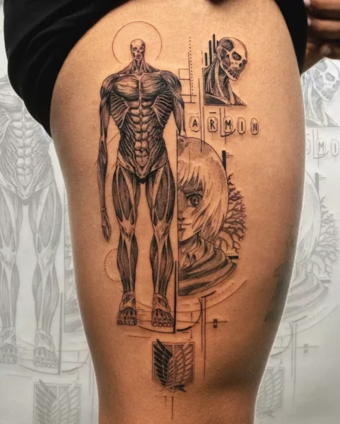Anatominal Attack on Titan Tattoo Ideas