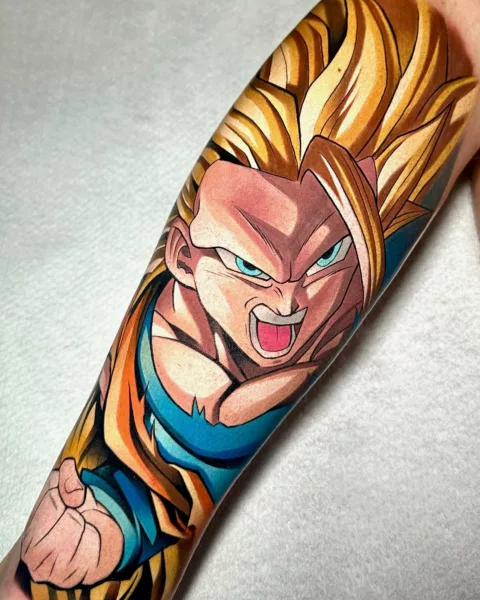 Detailed Goku Tattoo