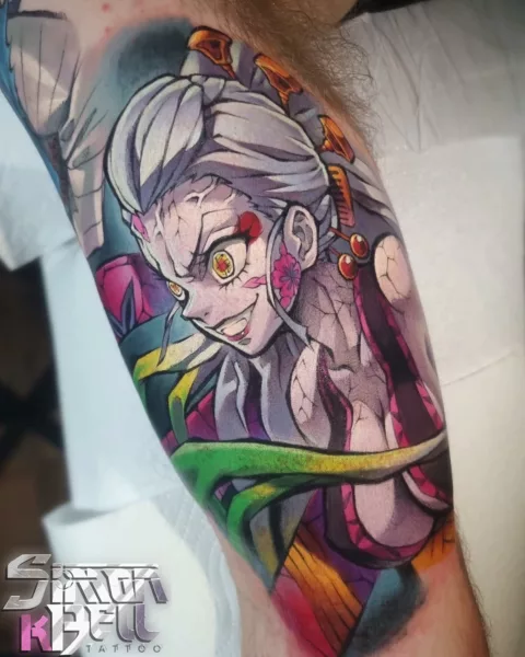 Rainbow Demon Slayer Tattoo Design