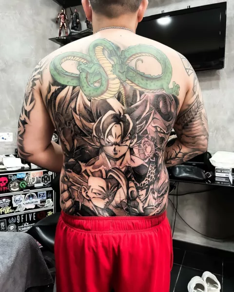 Back Goku Tattoo Design