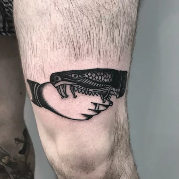 Knee Trust No One Tattoo Design