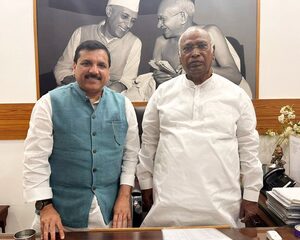 AAP leader Sanjay Singh, Kharge meet; discuss common manifesto for INDIA bloc