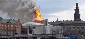 Copenhagen's 'Notre Dame moment' as old bourse burns, loses spire