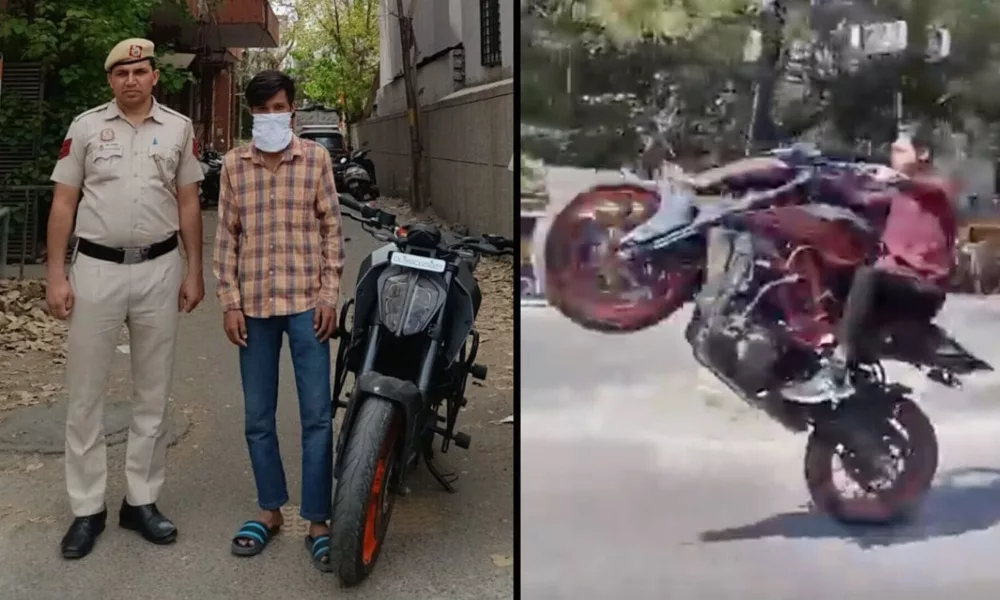 Man doing bike stunts to make reels booked by Delhi Police, vehicle seized