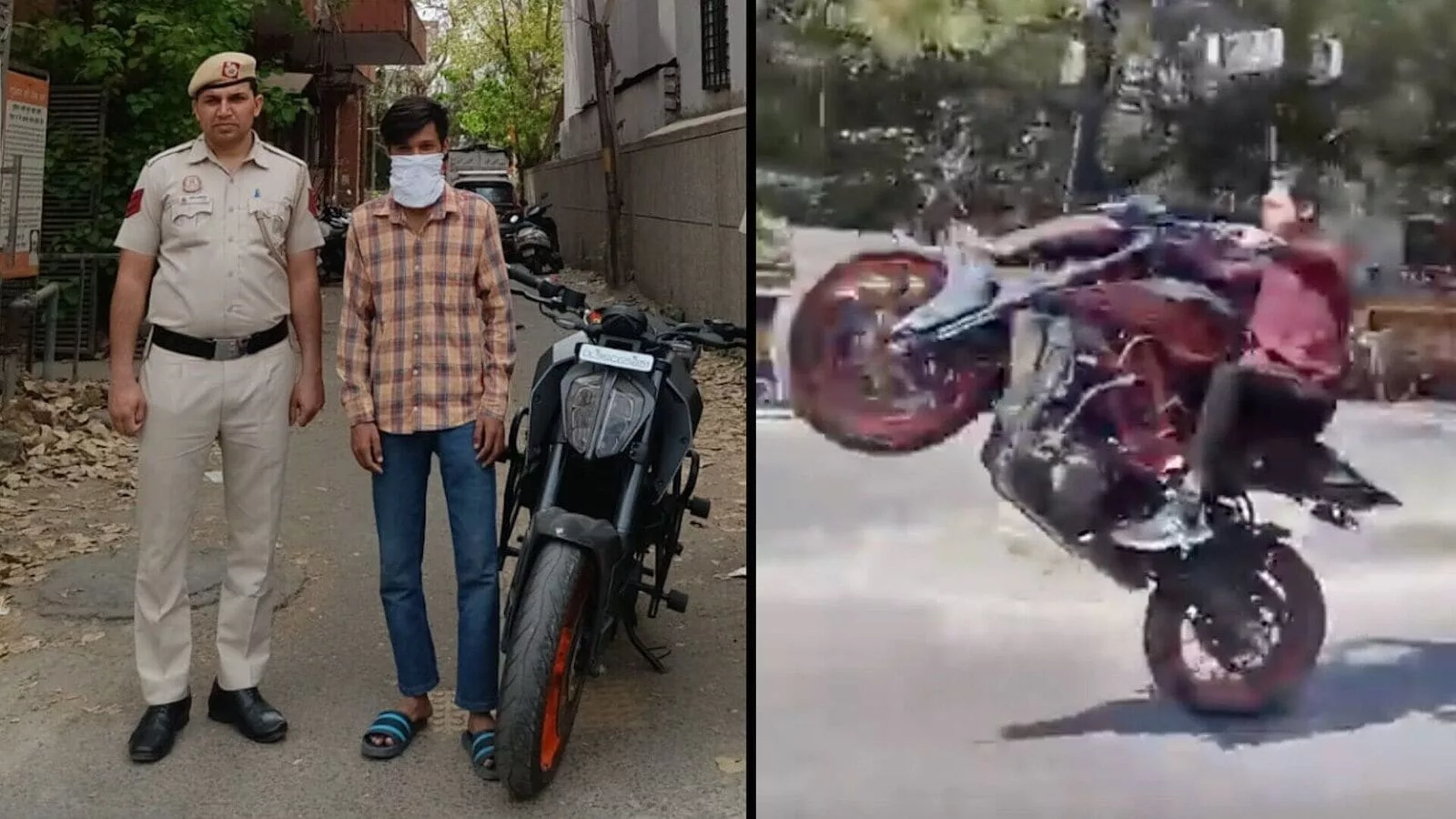 Man doing bike stunts to make reels booked by Delhi Police, vehicle seized