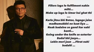 KJo's words of wisdom on fillers and botox: 'Exterior badal bhi jaaye, fitrat nahi badalti'