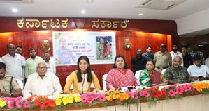 Kalaburagi district administration felicitates RCB's WPL star Shreyanka Patil