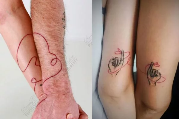 30 Red String Tattoo Ideas