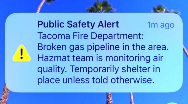 Tacoma Gas Pipeline Break: Overzealous Alert Causes Unnecessary Panic